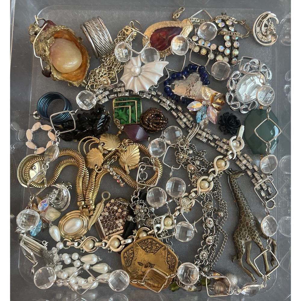 Vintage Large Lot Junk Jewelry Wear Resell Costume Mixed